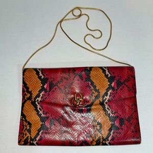Kate Landry Snakeskin Shoulder Bag
